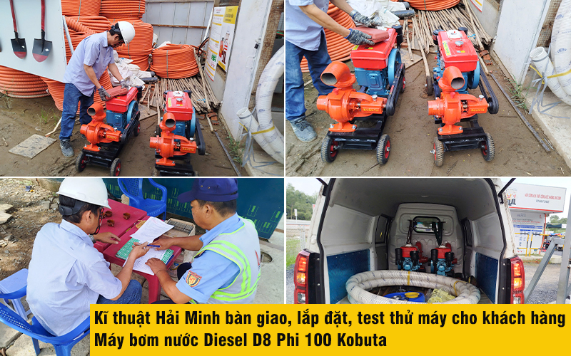 kĩ thuật Máy bơm nước Diesel D8 Phi 100 Kobuta