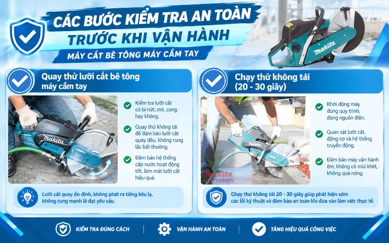 Các bước kiểm tra an toàn trước khi vận hành