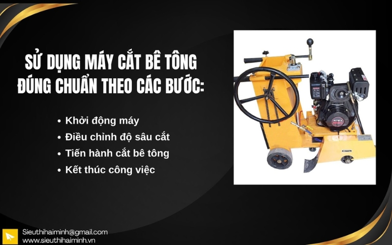 Quy trình sử dụng máy cắt bê tông chuẩn kỹ thuật