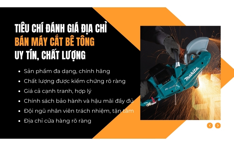 Tiêu chí đánh giá địa chỉ bán máy cắt bê tông uy tín, chất lượng