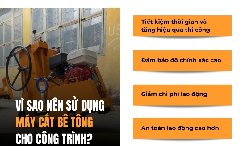 Vì sao nên sử dụng máy cắt bê tông cho công trình? 