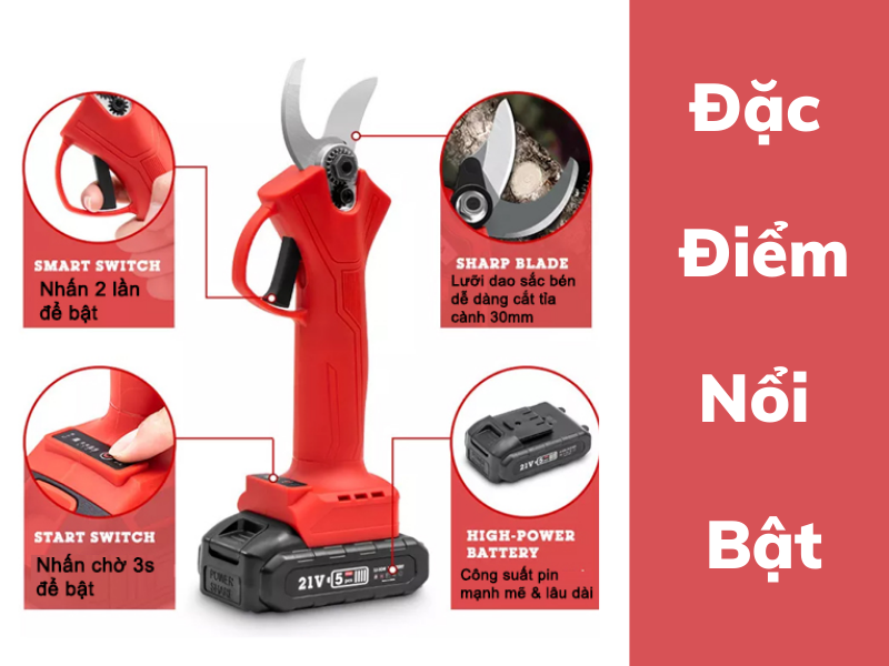 Đặc điểm nổi bật của máy cắt cành chạy pin Yamafuji GD2