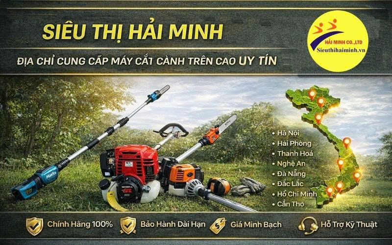 Hải Minh - đơn vị hàng đầu về các dòng máy cưa cành cây trên cao