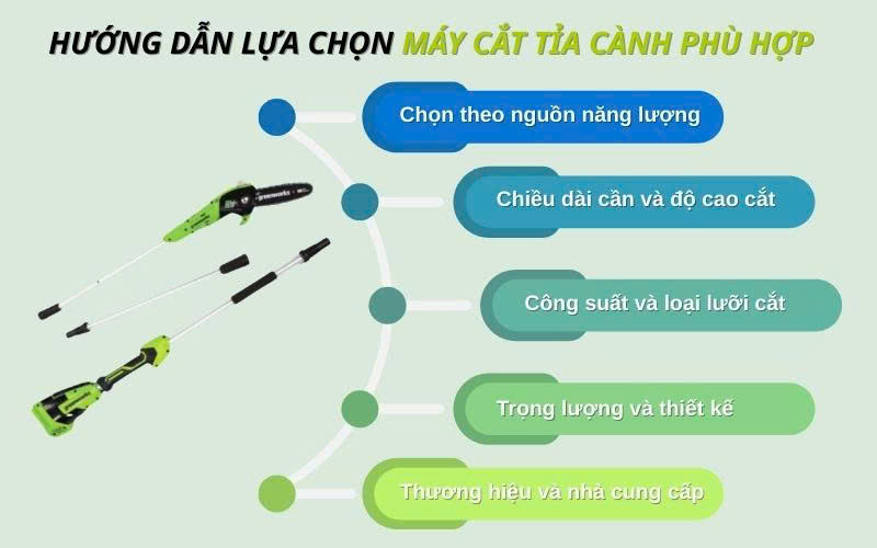 Cách lựa chọn máy cưa cành trên cao phù hợp nhu cầu