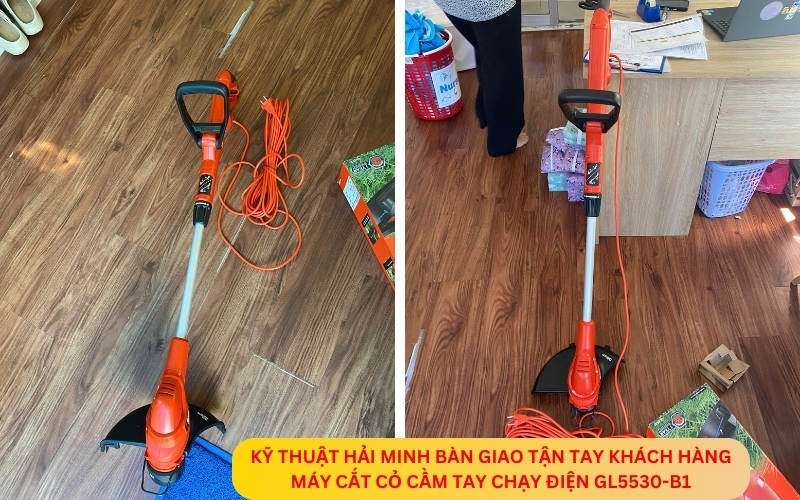 Bàn giao Máy cắt cỏ cầm tay chạy điện GL5530-B1 cho khách
