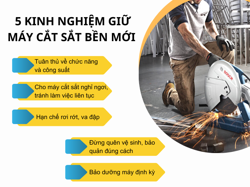 5 kinh nghiệm để giữ máy cắt sắt luôn bền mới