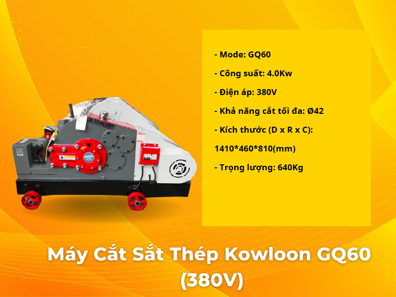 Máy Cắt Sắt Thép Kowloon GQ60 (380V)