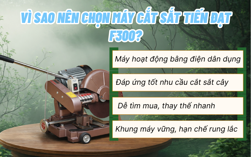 Máy cắt sắt Tiến Đạt F300 (2.0HP/220V)