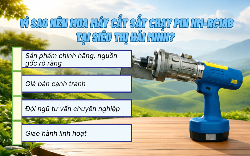 Máy cắt sắt chạy pin HM-RC16B
