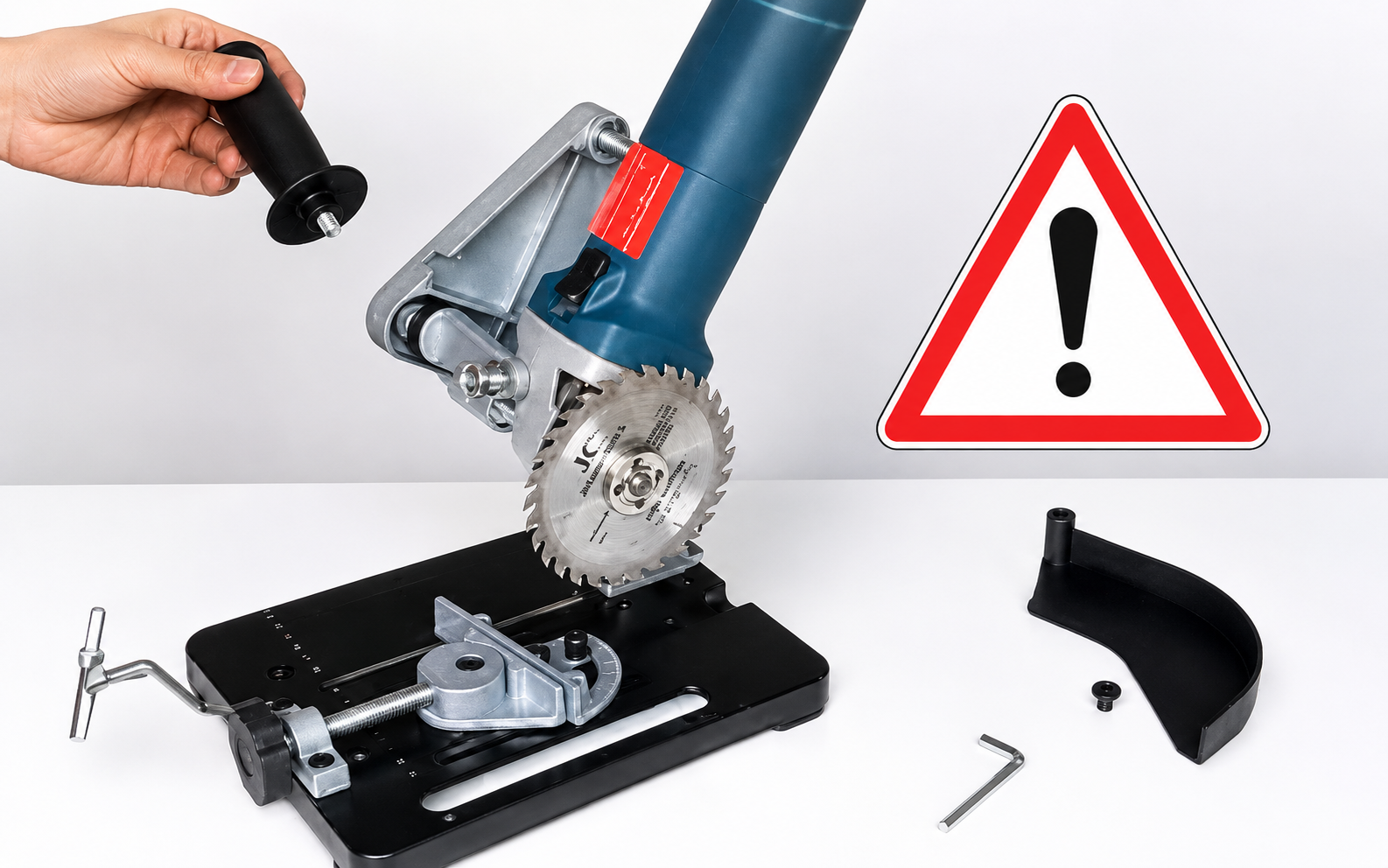 Lắp đặt đầy đủ các bộ phận của máy cắt sắt