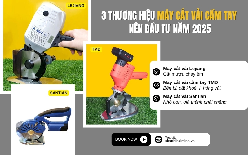 3 thương hiệu máy cắt vải cầm tay nên đầu tư năm 2025