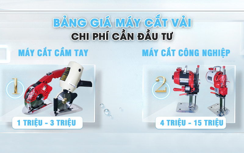 Bảng giá máy cắt vải - chi phí cần đầu tư