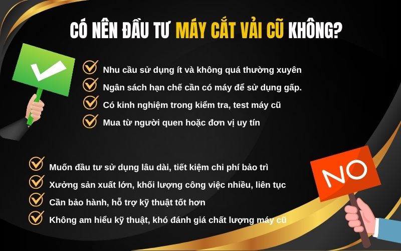 Có nên đầu tư máy cắt vải cũ không