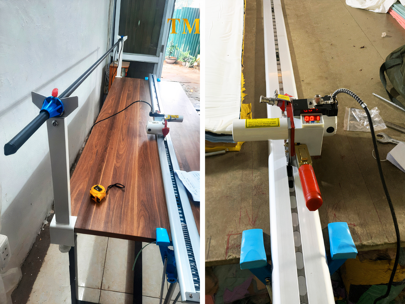 Hình ảnh thực tế máy cắt vải đầu bàn TMD 628