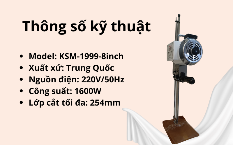 Máy cắt vải đứng  Kaisiman KSM-1999 (8 inch)