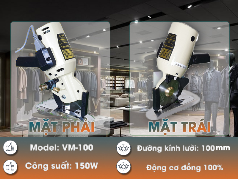 Thông số của máy cắt vải Yamafuji VM-100