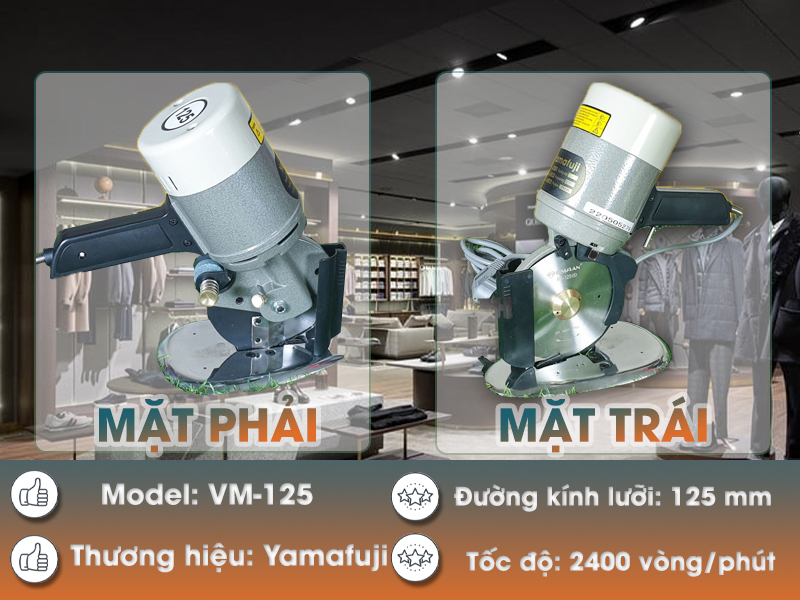 thông số của máy cắt vải cầm tay Yamafuji VM-125