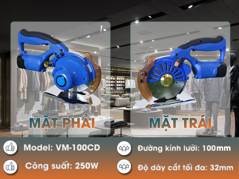 Máy cắt vải chạy pin Yamafuji VM-100CD tốt