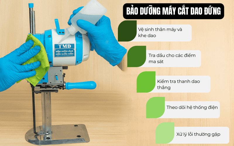 Bảo dưỡng máy cắt dao đứng