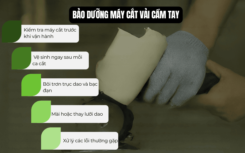 Bảo dưỡng máy cắt vải cầm tay