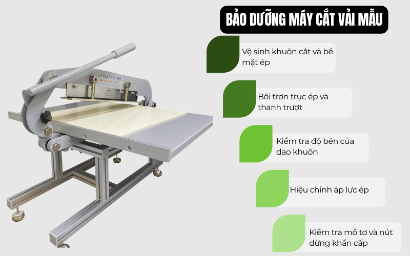 Bảo dưỡng máy cắt vải mẫu