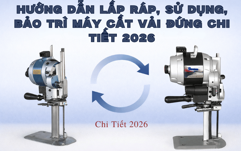 Hướng Dẫn Lắp Ráp, Sử Dụng, Bảo Trì Máy Cắt Vải Đứng Chi Tiết 2026