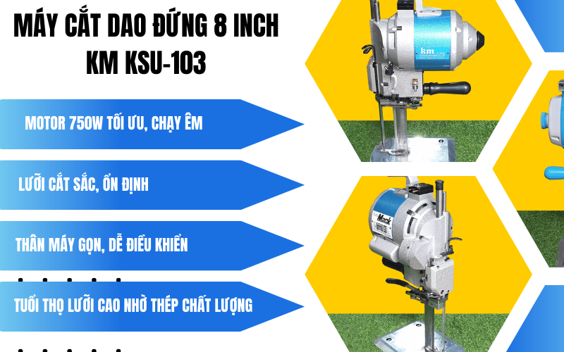 Máy cắt dao đứng 8 inch KM KSU-103