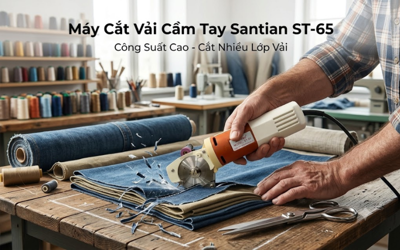 Máy cắt vải cầm tay Santian ST-65