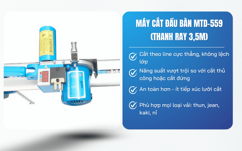 Máy cắt đầu bàn MTD-559 (Thanh ray 3,5m)