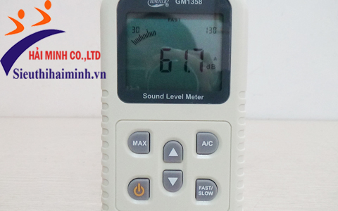 Màn hình hiển thị của máy đo độ ồn Benetech GM1358
