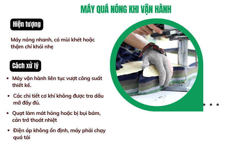 Máy quá nóng khi vận hành