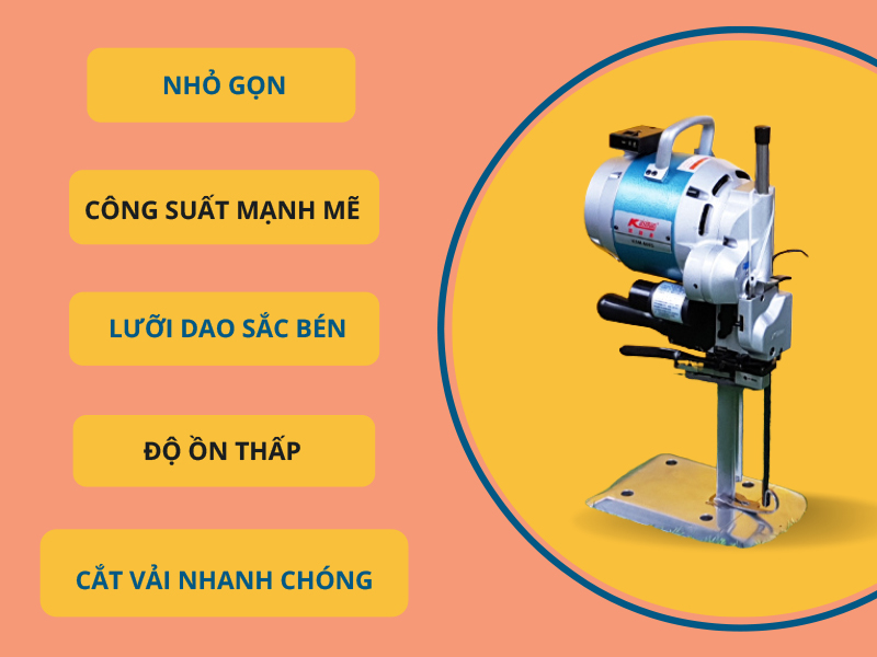 Ưu điểm nổi bật của Máy cắt vải đứng KM KSM-8003 chính hãng