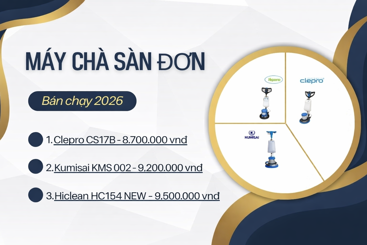 Top 3 Máy Chà Sàn Đơn Bán Chạy Đầu Năm 2026