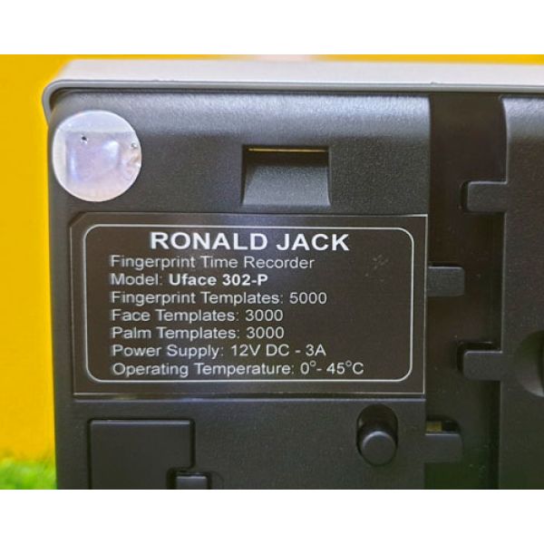 Photo - Máy chấm công RONALD JACK Uface 302-P (nhận diện khuôn mặt, vân tay, lòng bàn tay)