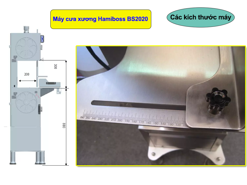 Máy cưa xương Hamiboss BS2020 và kích thước