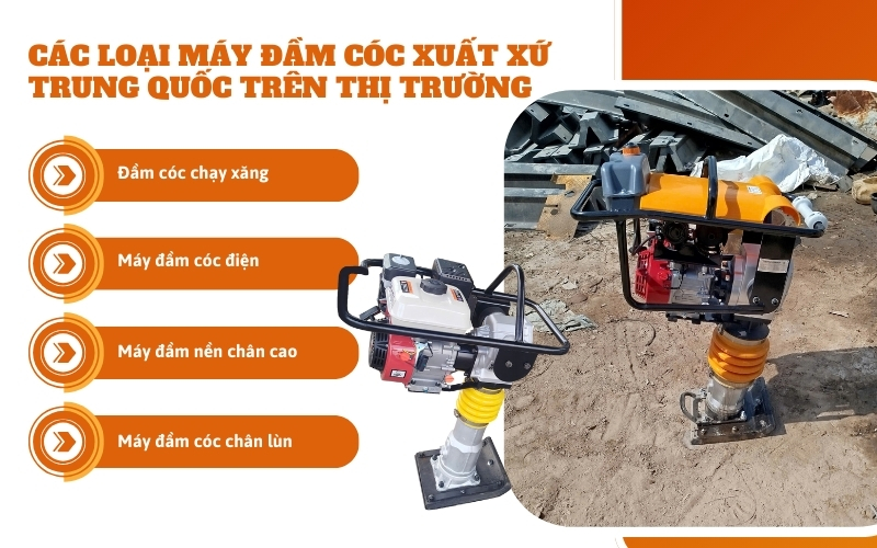 Phân loại máy đầm cóc Trung Quốc trên thị trường