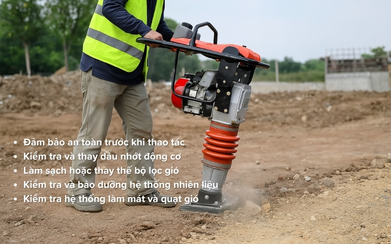 Cách bảo dưỡng máy đầm cóc