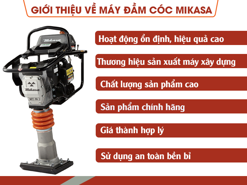 Giới thiệu về máy đầm cóc Mikasa