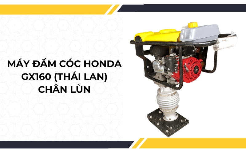 Máy đầm cóc Honda GX160 (Thái Lan) Chân Lùn