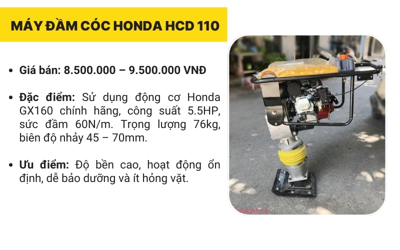 Máy đầm cóc Honda HCD 110