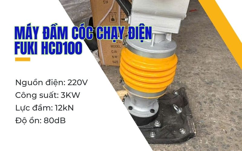 Máy đầm cóc chạy điện Fuki HCD100
