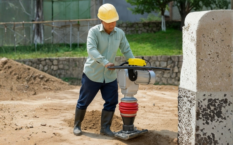 Máy đầm cóc chạy điện Rakuda RM80E - Điện 3 Pha