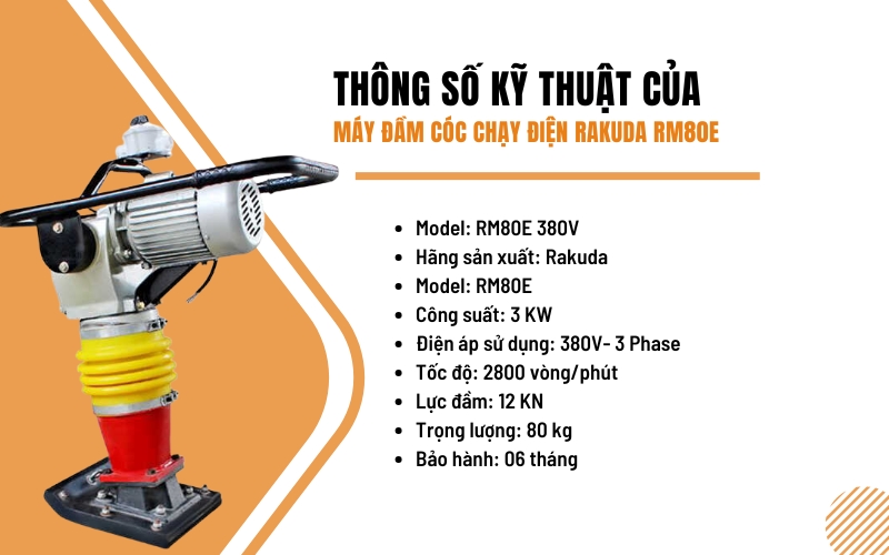 Thông số kỹ thuật đầm cóc chạy điện RM-80E ( 380V)