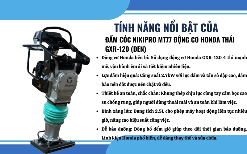 Đặc điểm và tính năng nổi bật của đầm cóc Nikipro MT77