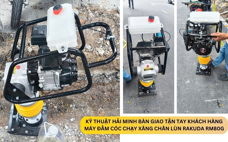 Vận hành máy đầm cóc RAKUDA RM80G