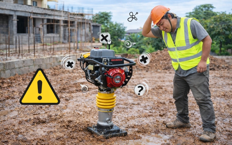 Các lỗi thường gặp khi vận hành đầm cóc