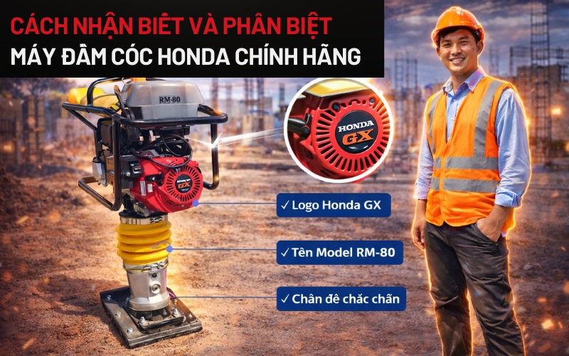 Cách nhận biết và phân biệt máy đầm cóc Honda chính hãng