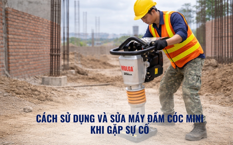 Cách sử dụng và sửa máy đầm cóc mini khi gặp sự cố