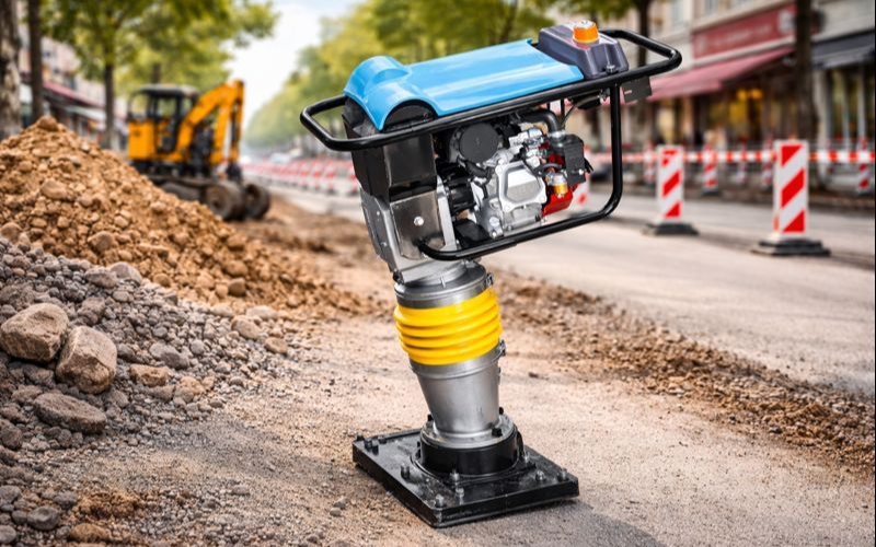 Ứng dụng của máy đầm cóc trong công trình đường phố