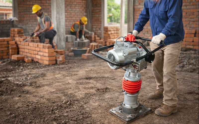 Giới thiệu máy đầm cóc chạy điện 220V HCD90